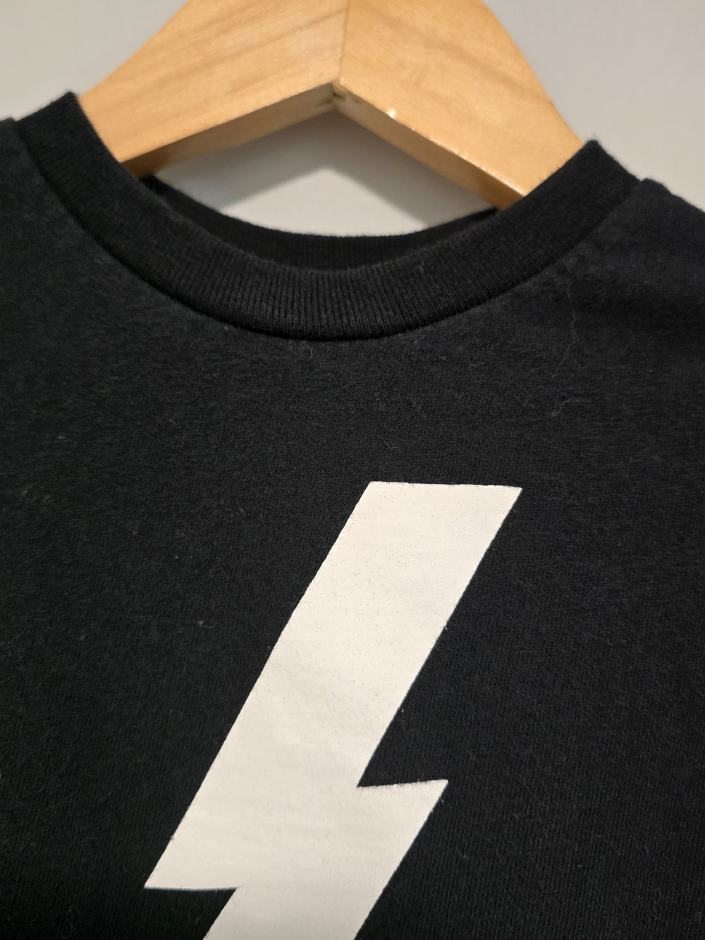 Kids Black Lightning Bolt Long Sleeve Shirt - Picture 4 of 5